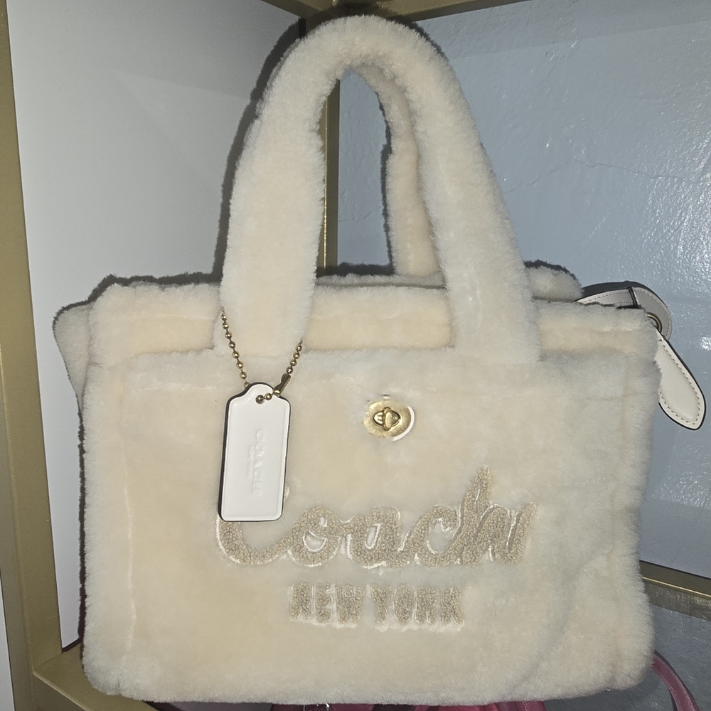 Coach Small Shearling Tote Bag